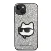 Karl Lagerfeld - Hardcase Glitter (KLHCP14MG2CPS) - iPhone 14 Plus - Silver Choupette Patch