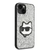 Karl Lagerfeld - Hardcase Glitter (KLHCP14MG2CPS) - iPhone 14 Plus - Silver Choupette Patch
