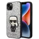 Karl Lagerfeld - Hardcase Glitter (KLHCP14MGFKPG) - iPhone 14 Plus - Silver Flakes Ikonik