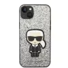 Karl Lagerfeld - Hardcase Glitter (KLHCP14MGFKPG) - iPhone 14 Plus - Silver Flakes Ikonik