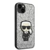 Karl Lagerfeld - Hardcase Glitter (KLHCP14MGFKPG) - iPhone 14 Plus - Silver Flakes Ikonik
