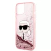 Karl Lagerfeld - Hardcase Glitter (KLHCP14MLNKHCP) - iPhone 14 Plus - Pink Karl Head