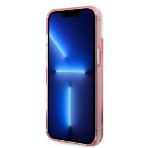 Karl Lagerfeld - Hardcase Glitter (KLHCP14MLNKHCP) - iPhone 14 Plus - Pink Karl Head