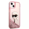 Karl Lagerfeld - Hardcase Glitter (KLHCP14MLNKHCP) - iPhone 14 Plus - Pink Karl Head