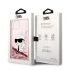 Karl Lagerfeld - Hardcase Glitter (KLHCP14MLNKHCP) - iPhone 14 Plus - Pink Karl Head