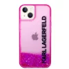 Karl Lagerfeld - Hardcase Liquid Glitter (KLHCP14MLCKVF) - iPhone 14 Plus - Pink Elong