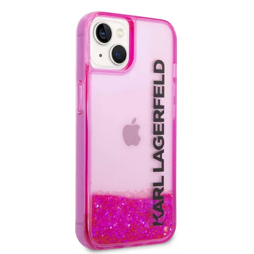 Karl Lagerfeld - Hardcase Liquid Glitter (KLHCP14MLCKVF) - iPhone 14 Plus - Pink Elong