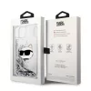Karl Lagerfeld - Hardcase Glitter (KLHCP14MLNCHCS) - iPhone 14 Plus - Silver Choupette Head
