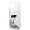 Karl Lagerfeld - Hardcase Glitter (KLHCP14MLNKHCH) - iPhone 14 Plus - Silver Karl Head