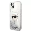 Karl Lagerfeld - Hardcase Glitter (KLHCP14MLNKHCH) - iPhone 14 Plus - Silver Karl Head