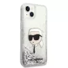Karl Lagerfeld - Hardcase Glitter (KLHCP14MLNKHCH) - iPhone 14 Plus - Silver Karl Head