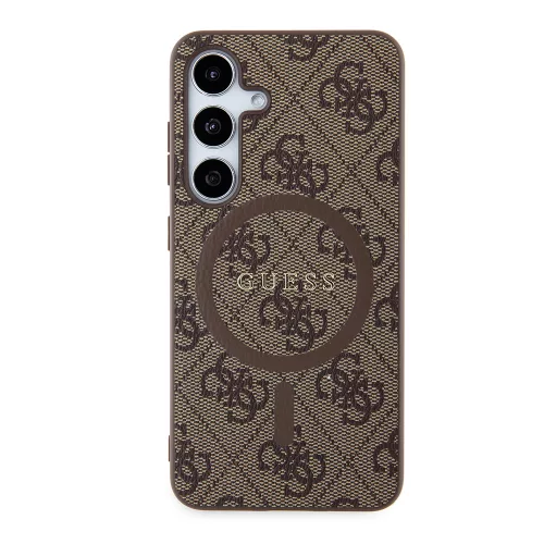 Guess - 4G Bőr Kollekció MagSafe (GUHMS24SG4GFRW) - Samsung Galaxy S24 - Barna