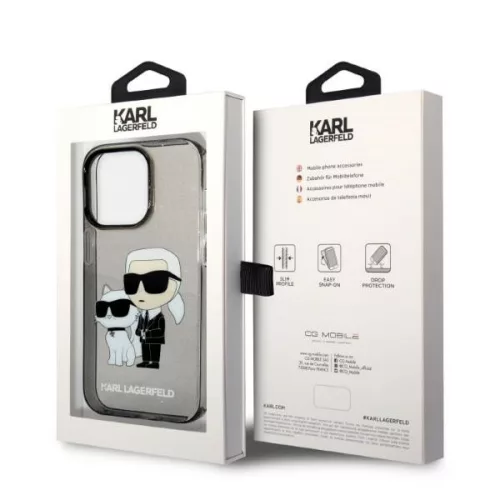 Karl Lagerfeld - Hardcase Glitter (KLHCP14XHNKCTGK) - iPhone 14 Pro Max - Karl&Choupette