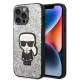 Karl Lagerfeld - Hardcase Glitter (KLHCP14XGFKPG) - iPhone 14 Pro Max - Silver Flakes Ikonik