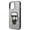 Karl Lagerfeld - Hardcase Glitter (KLHCP14XGFKPG) - iPhone 14 Pro Max - Silver Flakes Ikonik