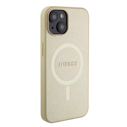 Guess - Saffiano MagSafe (GUHMP15MPSAHMCB) - iPhone 15 Plus - Arany
