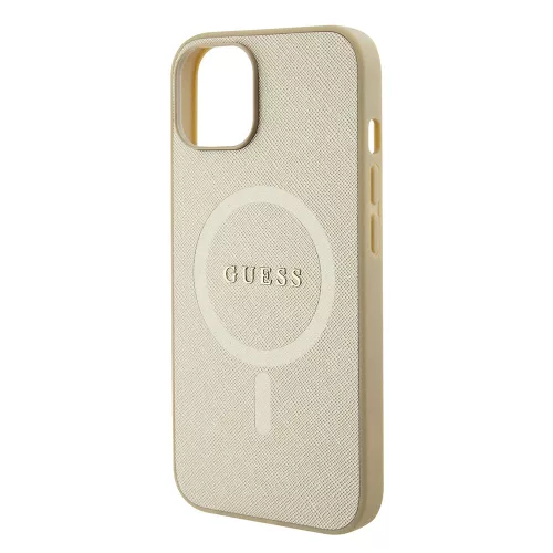 Guess - Saffiano MagSafe (GUHMP15MPSAHMCB) - iPhone 15 Plus - Arany