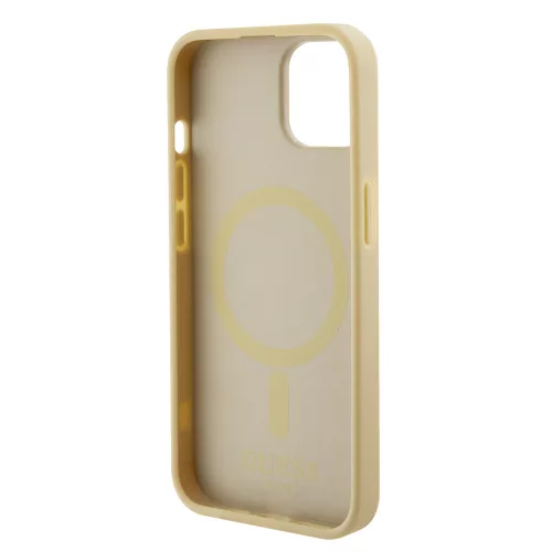 Guess - Saffiano MagSafe (GUHMP15MPSAHMCB) - iPhone 15 Plus - Arany