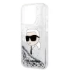 Karl Lagerfeld - Hardcase Glitter (KLHCP14XLNKHCH) - iPhone 14 Pro Max - Silver Karl Head