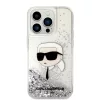 Karl Lagerfeld - Hardcase Glitter (KLHCP14XLNKHCH) - iPhone 14 Pro Max - Silver Karl Head
