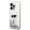 Karl Lagerfeld - Hardcase Glitter (KLHCP14XLNKHCH) - iPhone 14 Pro Max - Silver Karl Head