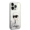 Karl Lagerfeld - Hardcase Glitter (KLHCP14XLNKHCH) - iPhone 14 Pro Max - Silver Karl Head