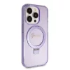 Guess - Ring Stand Script Glitter MagSafe - iPhone 15 Pro (GUHMP15LHRSGSU) - Purple