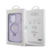 Guess - Ring Stand Script Glitter MagSafe - iPhone 15 Pro (GUHMP15LHRSGSU) - Purple