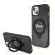 Guess - Gyűrűs Tartó Csillámos Felirat MagSafe (GUHMP15MHRSGSK) - iPhone 15 Plus - Fekete