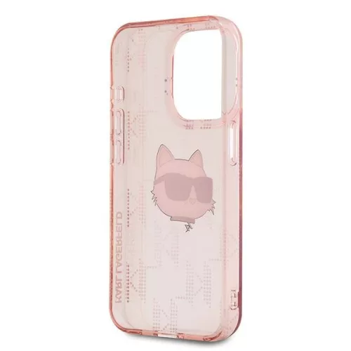 Karl Lagerfeld - IML Luxury (KLHCP15LHKLPCHP) - iPhone 15 Pro - Pink Choupette Head&Monogram