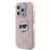 Karl Lagerfeld - IML Luxury (KLHCP15LHKLPCHP) - iPhone 15 Pro - Pink Choupette Head&Monogram