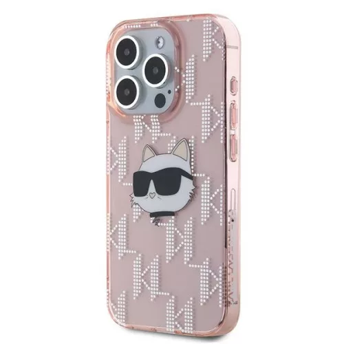 Karl Lagerfeld - IML Luxury (KLHCP15LHKLPCHP) - iPhone 15 Pro - Pink Choupette Head&Monogram