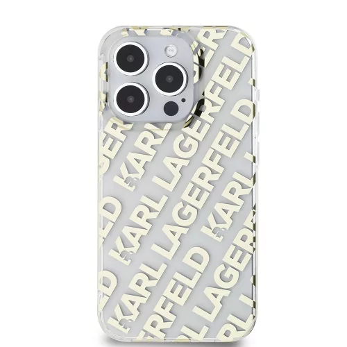 Karl Lagerfeld - IML Luxury (KLHCP15LHKFOEMD) - iPhone 15 Pro - Gold Fullover Logo