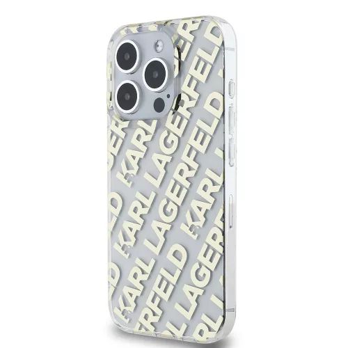 Karl Lagerfeld - IML Luxury (KLHCP15LHKFOEMD) - iPhone 15 Pro - Gold Fullover Logo