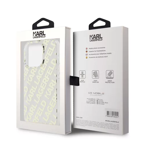 Karl Lagerfeld - IML Luxury (KLHCP15LHKFOEMD) - iPhone 15 Pro - Gold Fullover Logo
