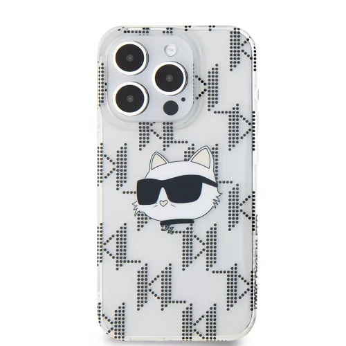 Karl Lagerfeld - IML Luxury (KLHCP15LHKLPCHT) - iPhone 15 Pro - Clear Choupette Head&Monogram