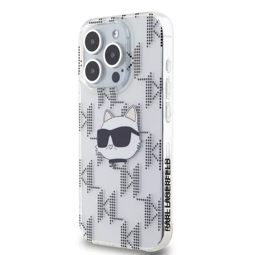 Karl Lagerfeld - IML Luxury (KLHCP15LHKLPCHT) - iPhone 15 Pro - Clear Choupette Head&Monogram