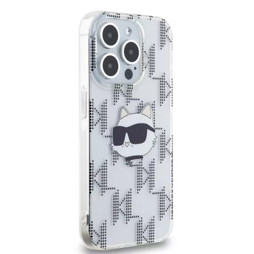 Karl Lagerfeld - IML Luxury (KLHCP15LHKLPCHT) - iPhone 15 Pro - Clear Choupette Head&Monogram