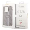 Guess - Keménytok 4G Nyomott Csíkos MagSafe (GUHMP15LP4RPSP) - iPhone 15 Pro - Rózsaszín
