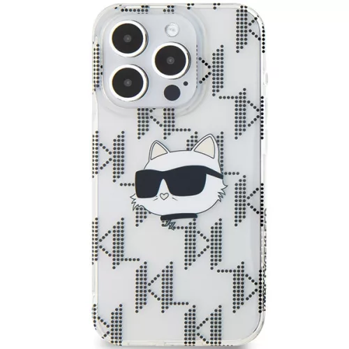 Karl Lagerfeld - IML Luxury (KLHCP15XHKLPCHT) - iPhone 15 Pro Max - Transparent Choupette Head&Monogram