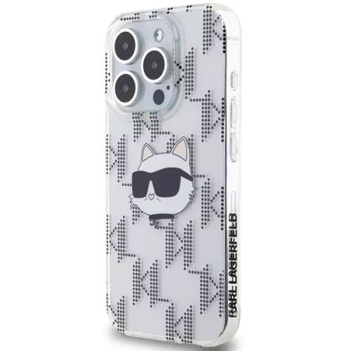 Karl Lagerfeld - IML Luxury (KLHCP15XHKLPCHT) - iPhone 15 Pro Max - Transparent Choupette Head&Monogram