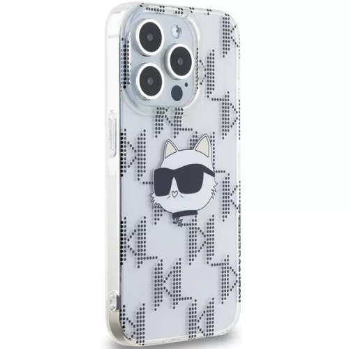 Karl Lagerfeld - IML Luxury (KLHCP15XHKLPCHT) - iPhone 15 Pro Max - Transparent Choupette Head&Monogram