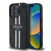 Guess - Keménytok 4G Nyomott Csíkos MagSafe (GUHMP16LP4RPSK) - iPhone 16 Pro - Fekete