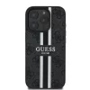 Guess - Keménytok 4G Nyomott Csíkos MagSafe (GUHMP16LP4RPSK) - iPhone 16 Pro - Fekete