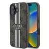 Guess - Keménytok 4G Nyomott Csíkos MagSafe (GUHMP16SP4RPSW) - iPhone 16 - Barna