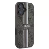 Guess - Keménytok 4G Nyomott Csíkos MagSafe (GUHMP16SP4RPSW) - iPhone 16 - Barna