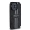 Guess - Keménytok 4G Nyomott Csíkos MagSafe (GUHMP16XP4RPSK) - iPhone 16 Pro Max - Fekete
