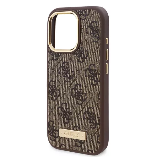 Guess - Keménytok 4G Logós Feliratos MagSafe (GUHMP16LU4GPRB) - iPhone 16 Pro - Kék