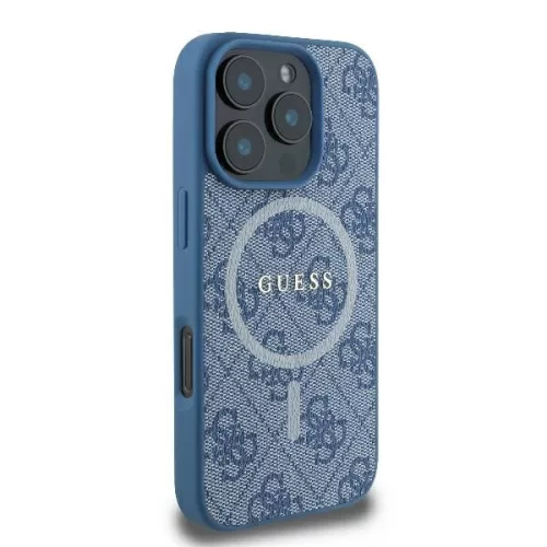 Guess - 4G Gyűrű Klasszikus Logó MagSafe (GUHMP16LG4GFRB) - iPhone 16 Pro - Kék