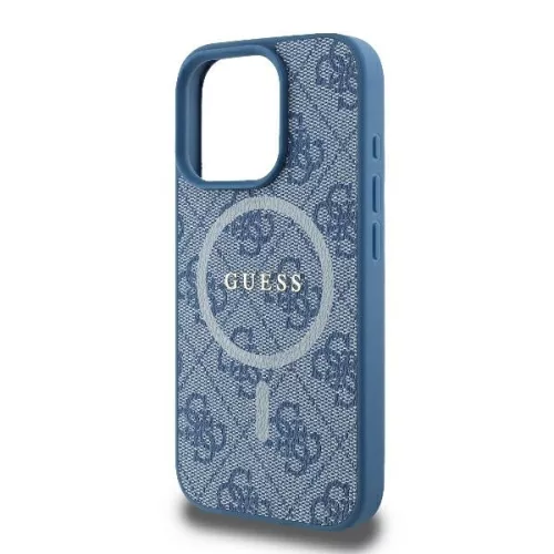 Guess - 4G Gyűrű Klasszikus Logó MagSafe (GUHMP16LG4GFRB) - iPhone 16 Pro - Kék